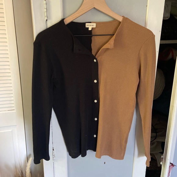 Donni Two Tone Top/Cardigan - Picture 5 of 6